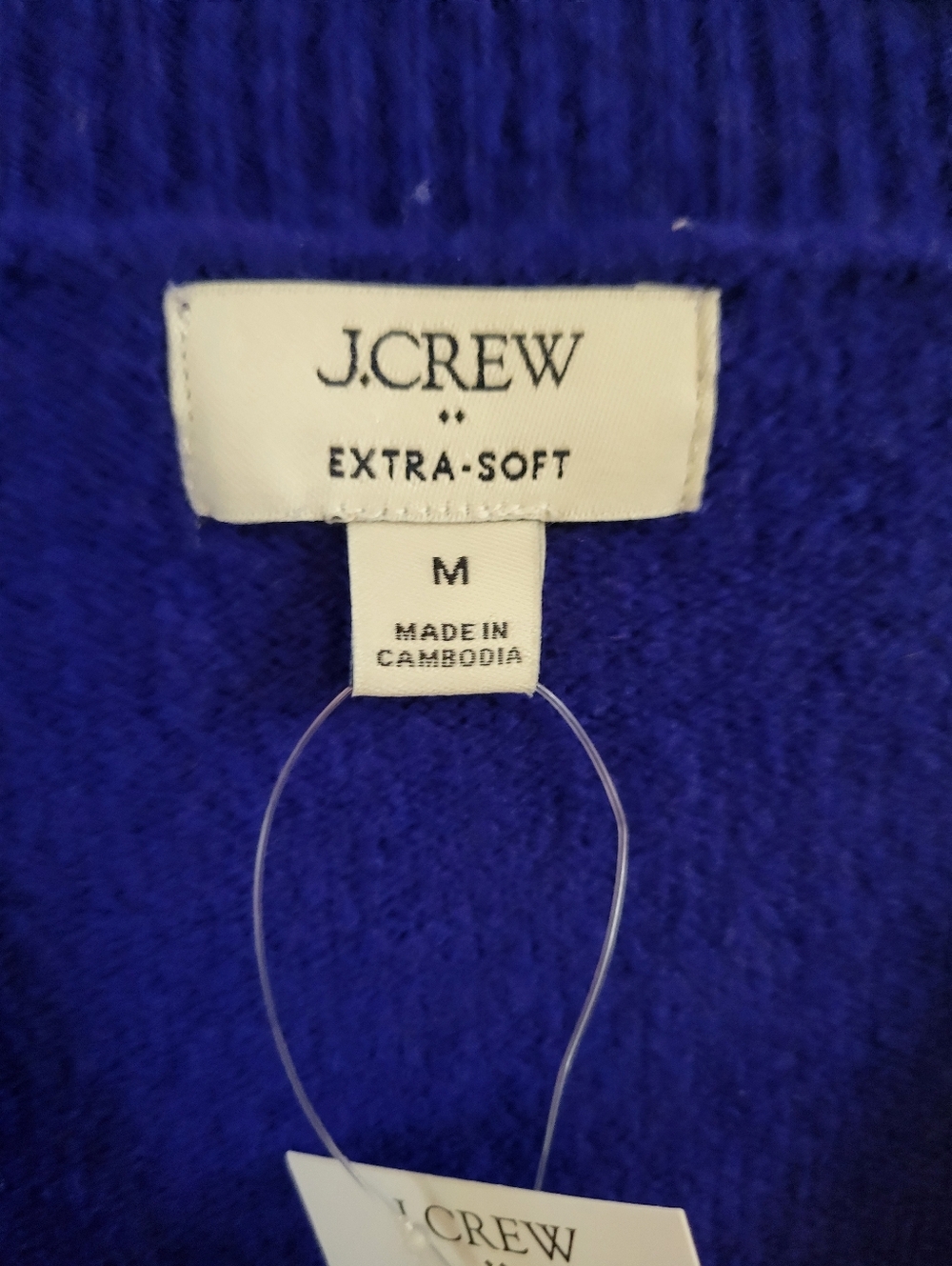 NWT J.Crew Extra Soft Textured Crewneck Sweater Azurite Blue Medium Wool Blend - Picture 2 of 11